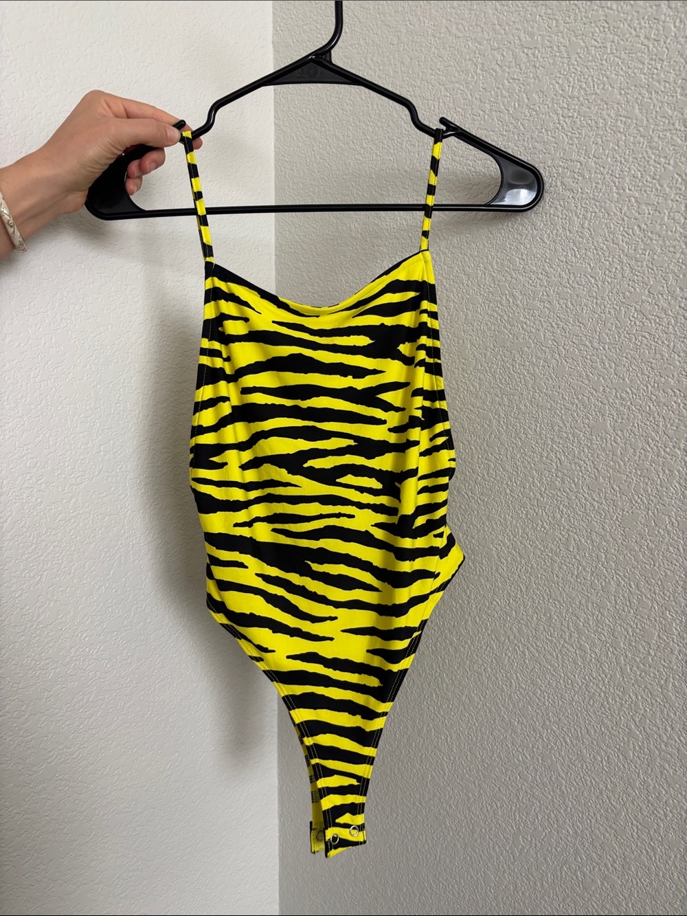 Forever 21 Yellow and Black Zebra-Print Kids One-Piece